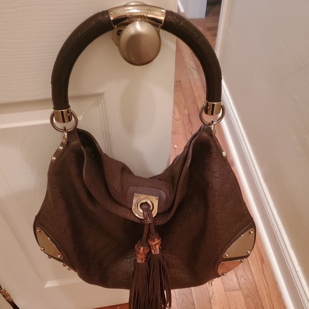 Gucci guccissima/indie hobo bag